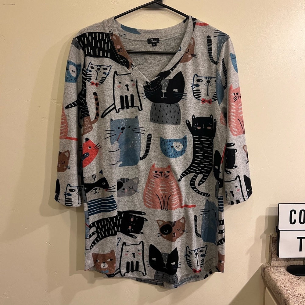 Printed Cat Top